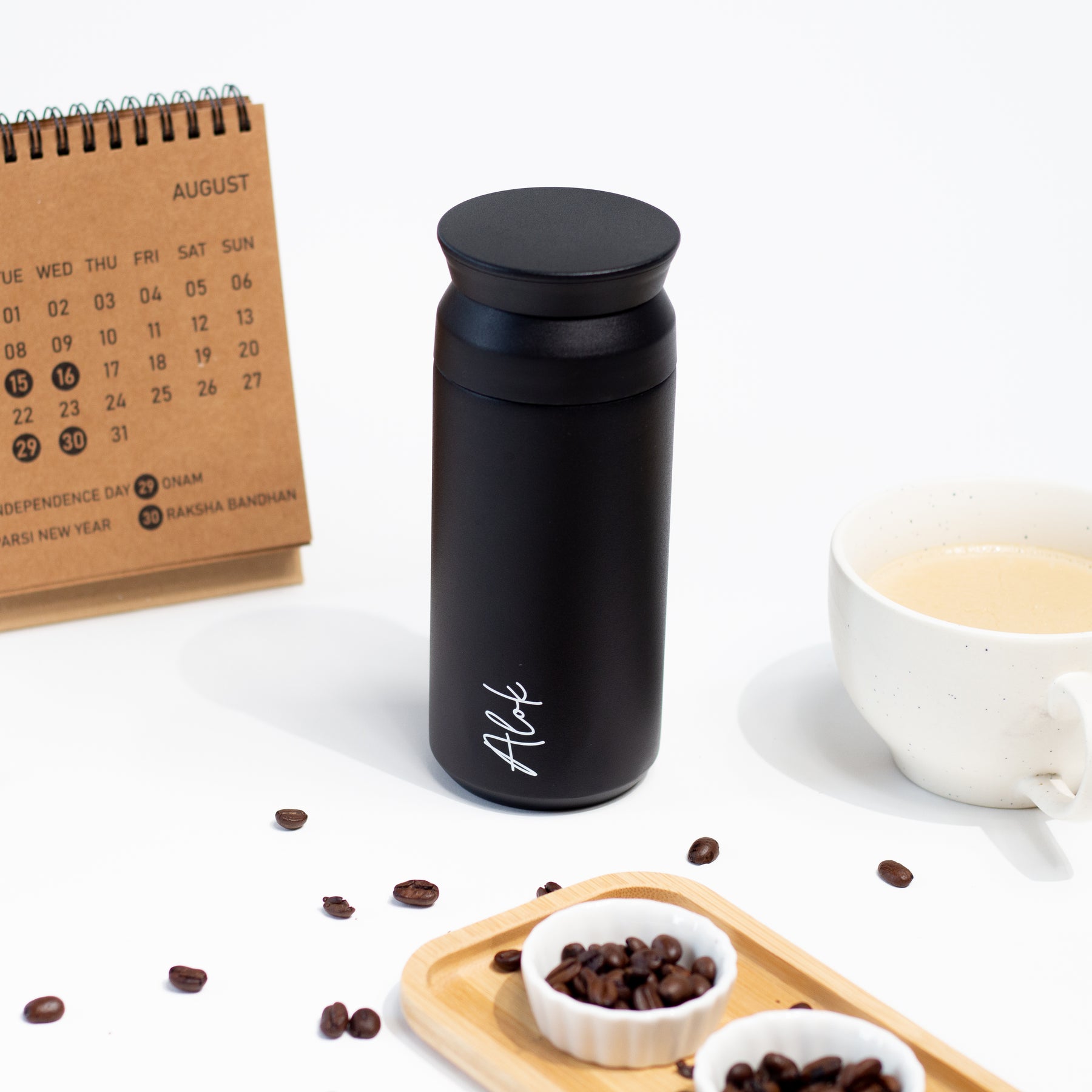 Personalised Insulated Coffee Tumbler- Black
