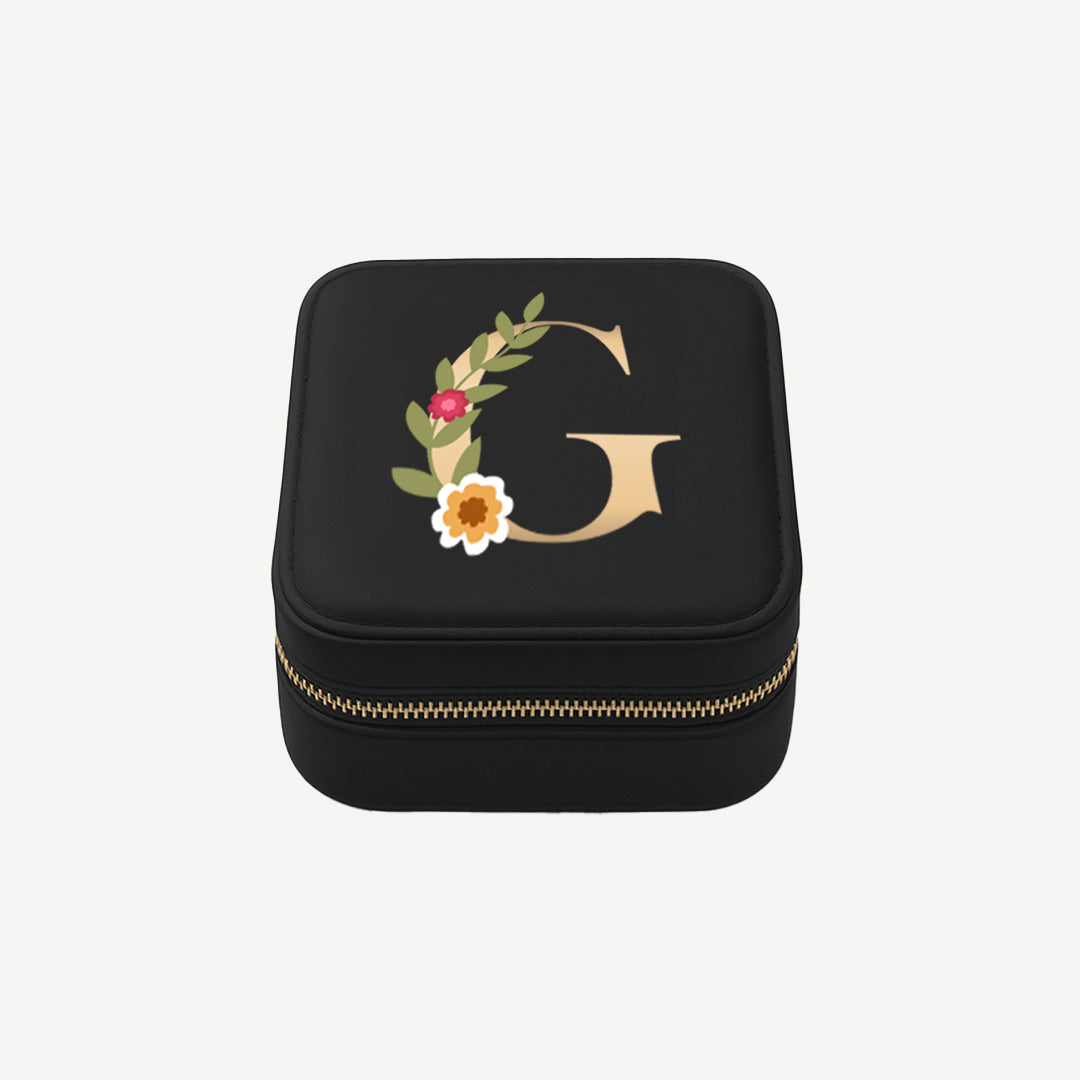Velvet Travel Jewellery Box | Compact & Stylish Organizer - Black