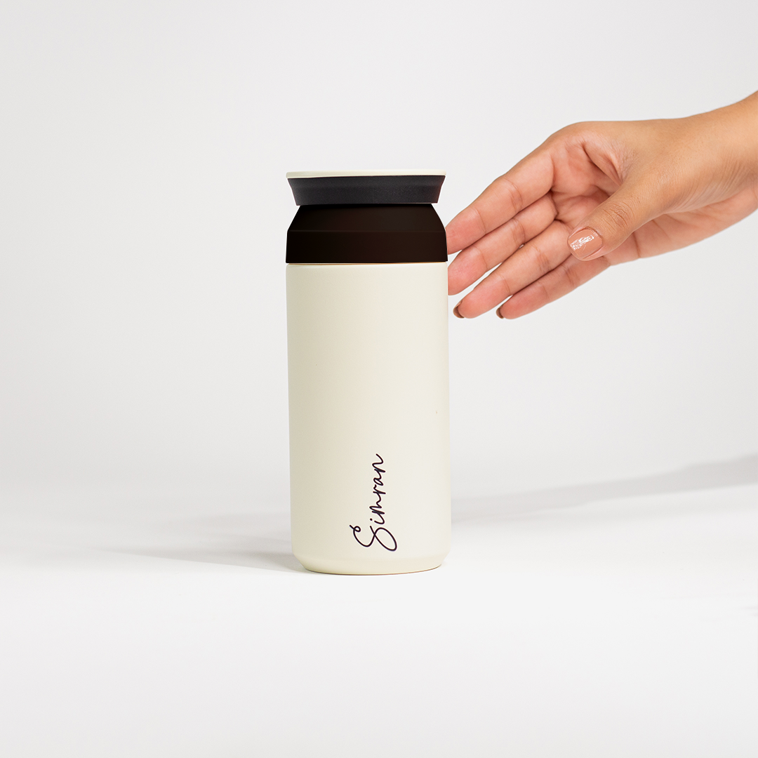 Personalised Insulated Coffee Tumbler- Ivory