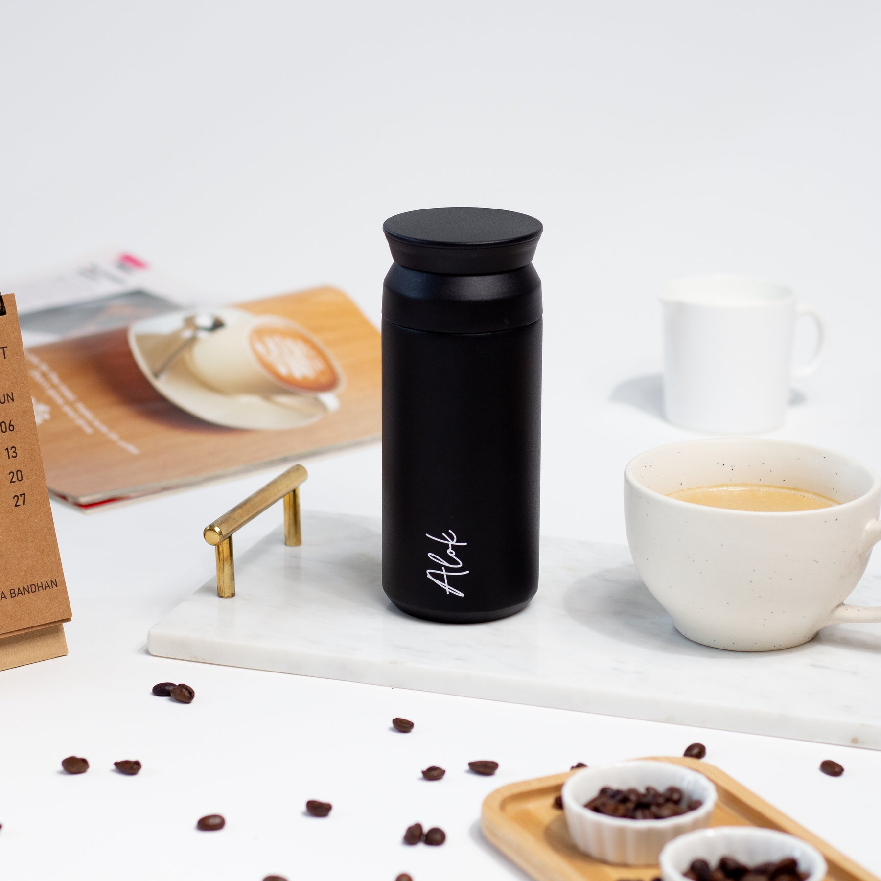 Personalised Insulated Coffee Tumbler- Black