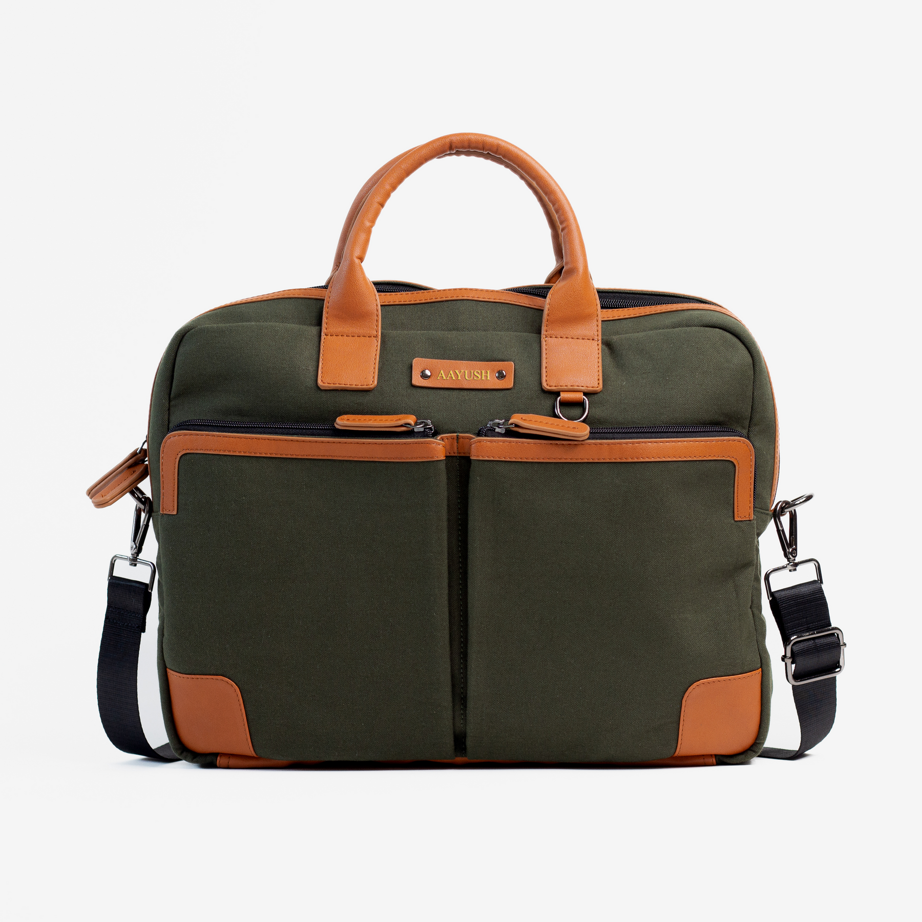 Personalised Urban Laptop Bag - Olive