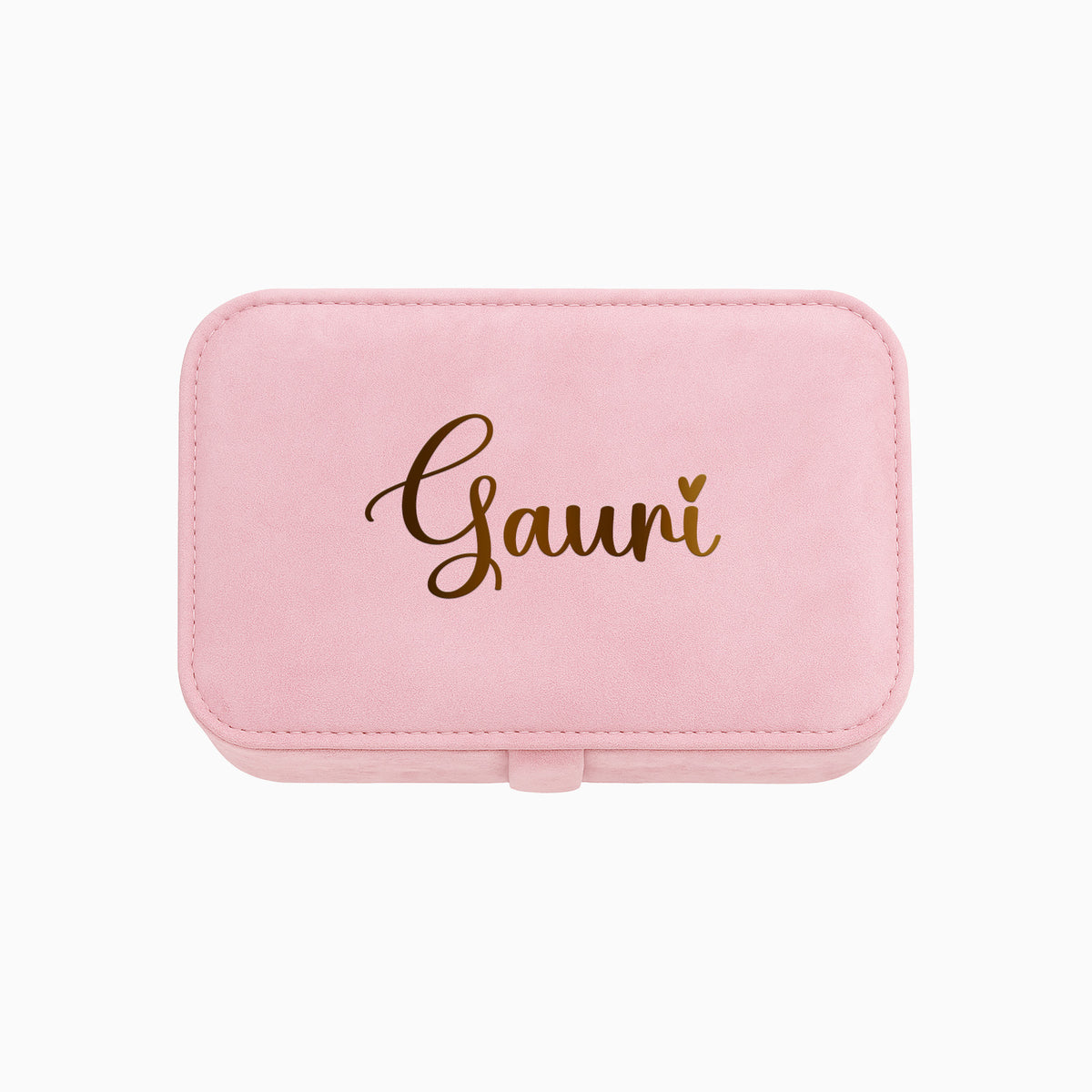 Luxe Jewellery Case – Personalized Velvet Organiser - Baby Pink