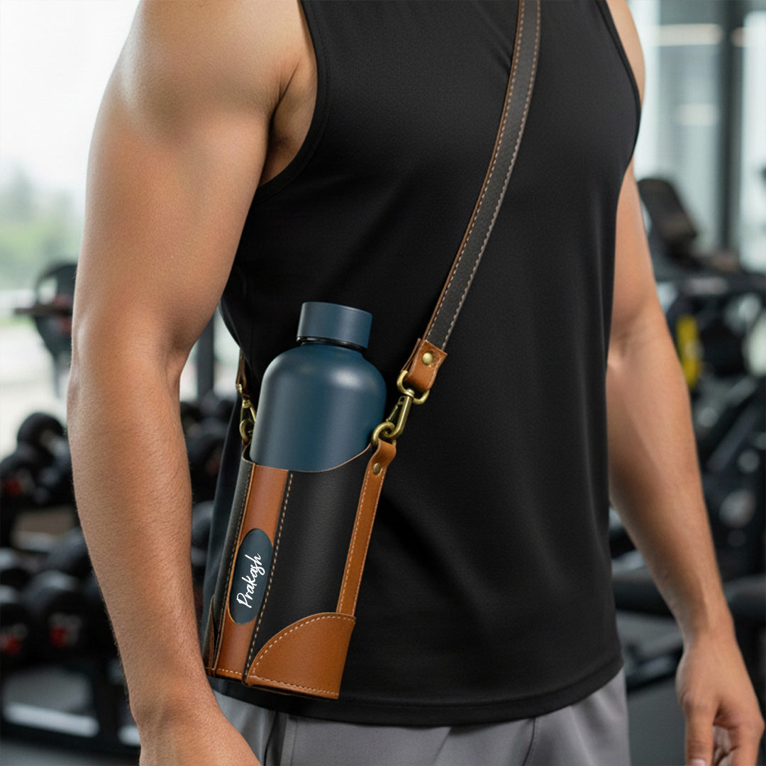 Quench - Everyday Bottle Sling - Tan & Black