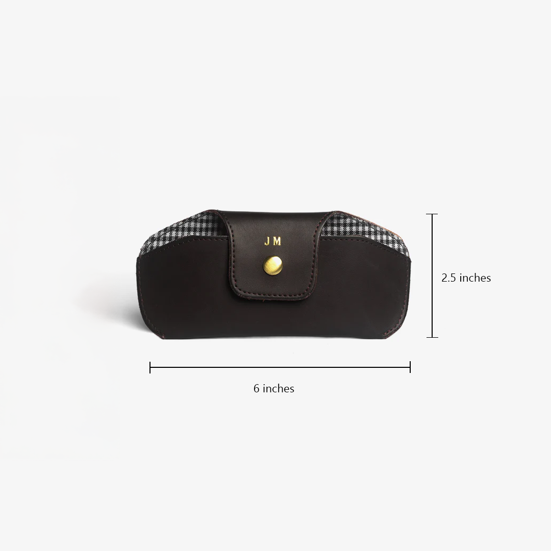 Personalised Eyewear Case - Chocolate Brown