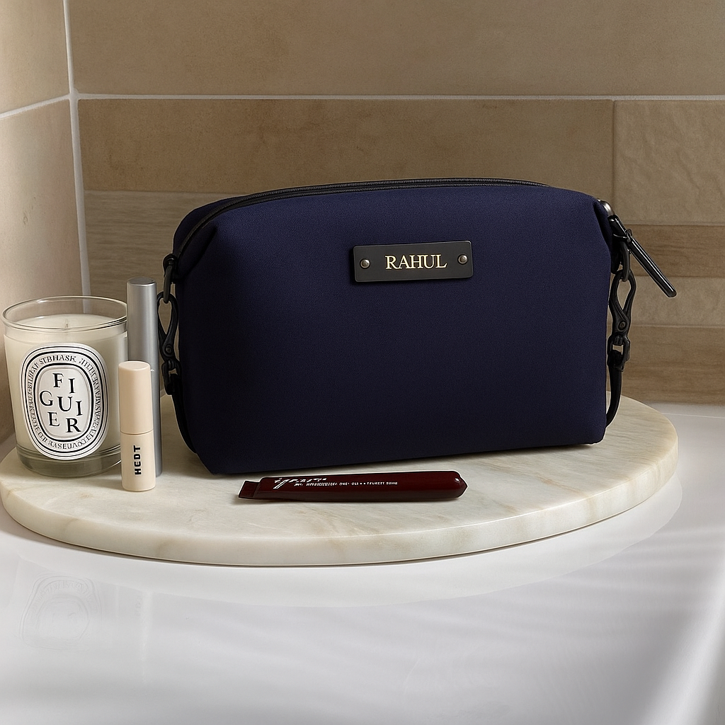 Personalised Canvas Pouch - Navy