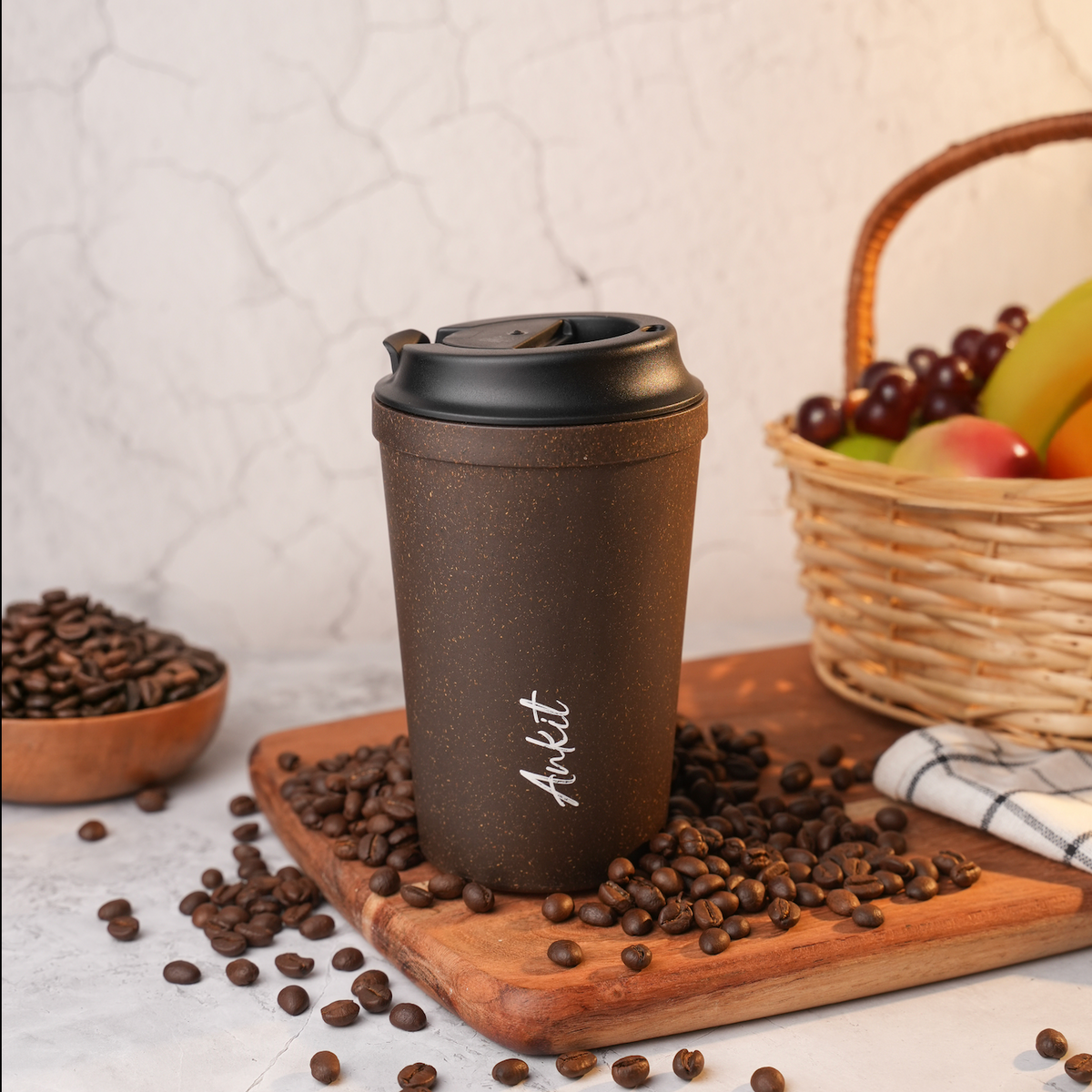 Personalised Never-Spill Coffee Cup