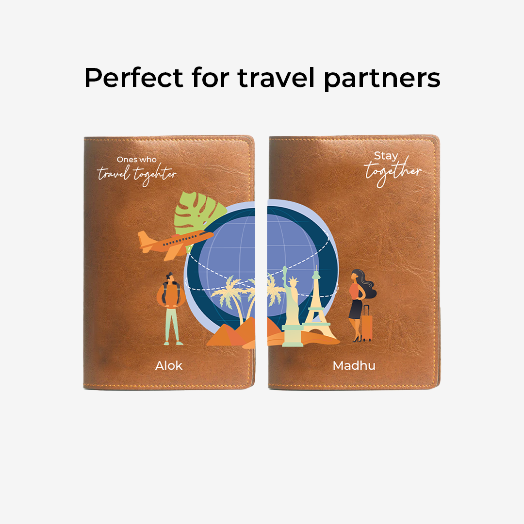 Stay together - Personalized Couple Passport Cover