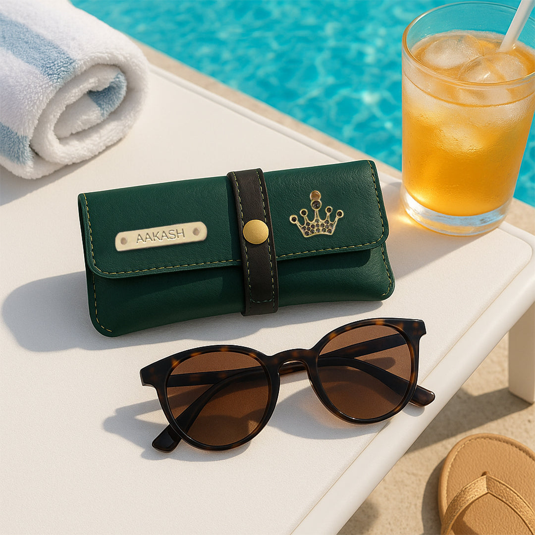 Eyewear Case With Strap - Forest Green