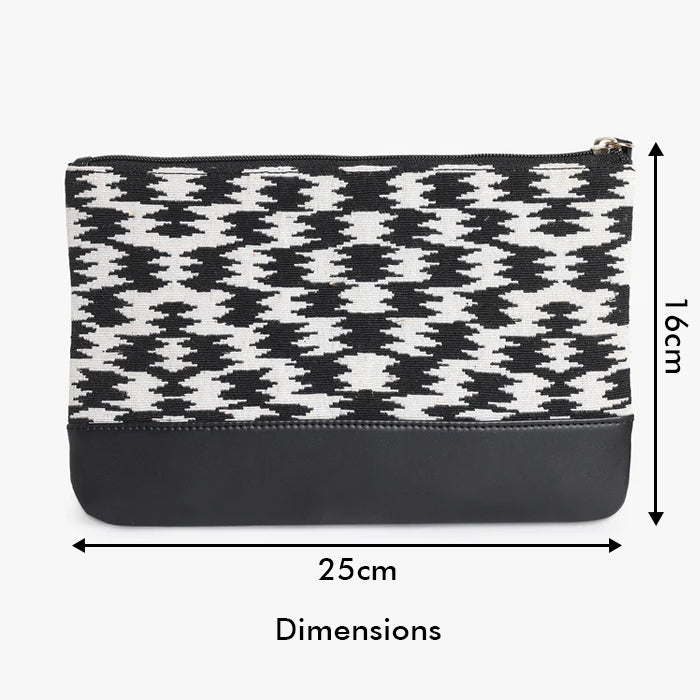 Personalised Flat Pouch - Houndstooth