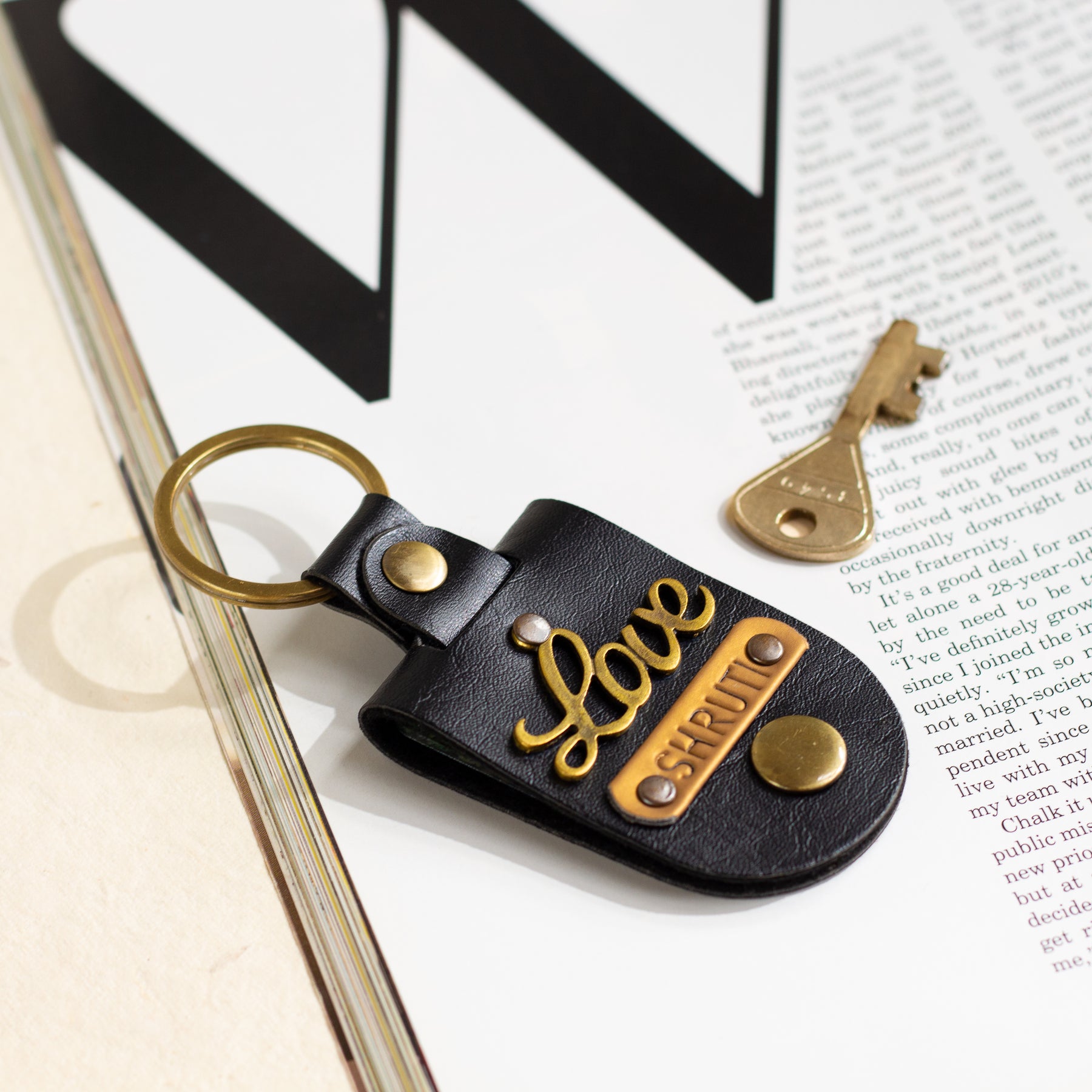 Personalised Photo Keychain - Black