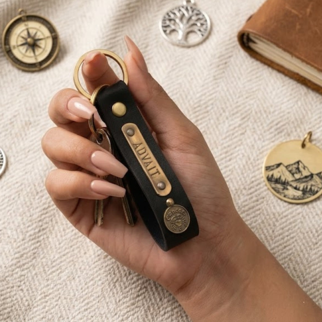 Personalized Keychain - Black