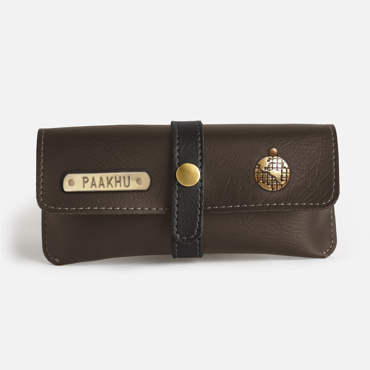 Eyewear Case With Strap - Dark Brown