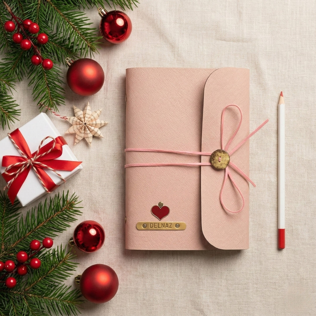 Personalised Thread Diary - Salmon Pink