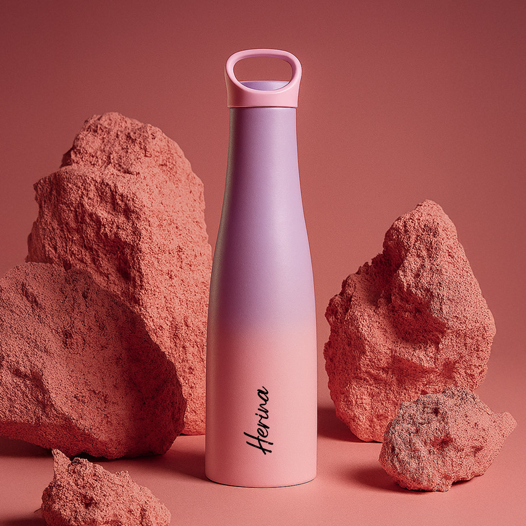 RIO – Premium Personalised Hydration Bottle - Pink Ombre (620 ML)