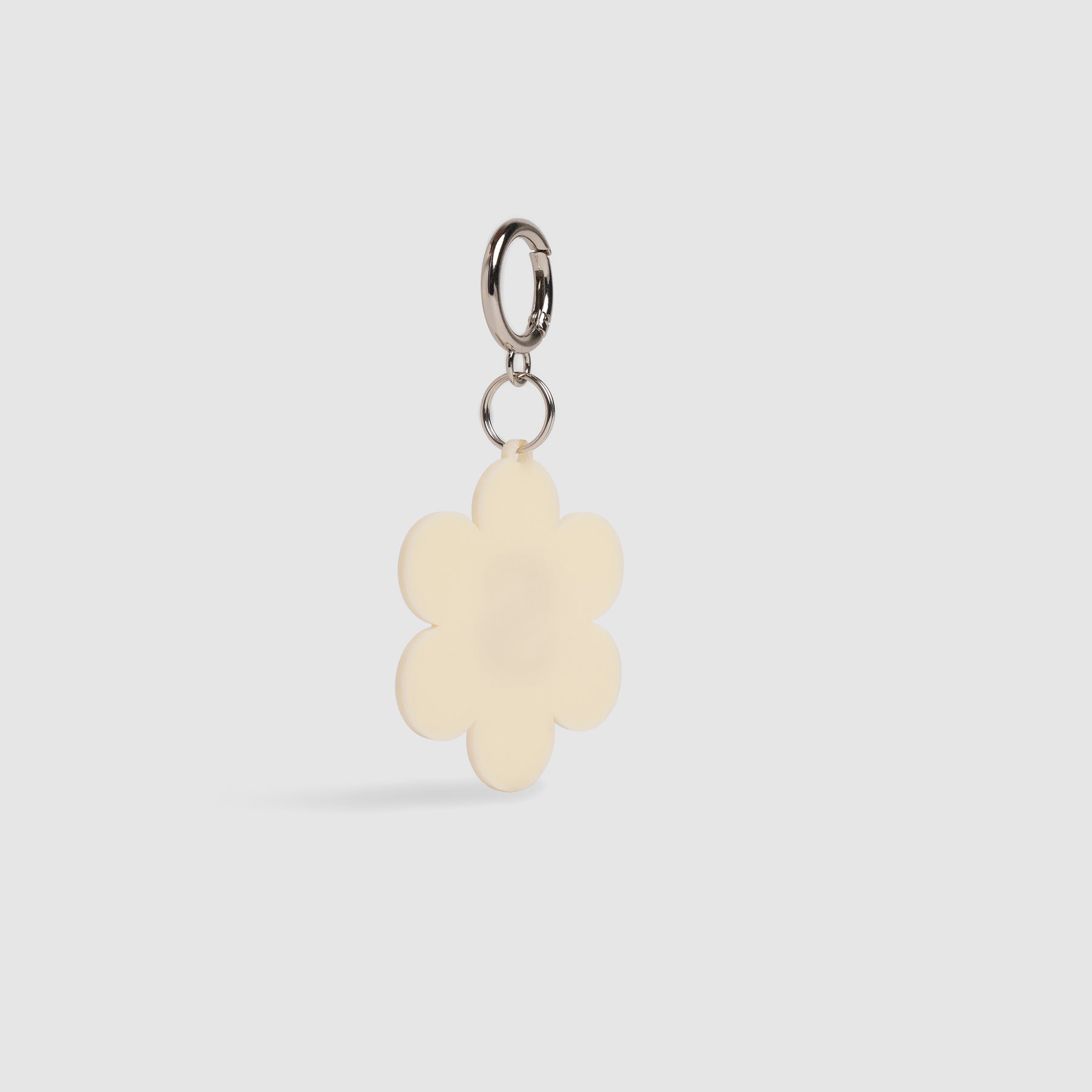 Daisy Initial Keychain- Off White