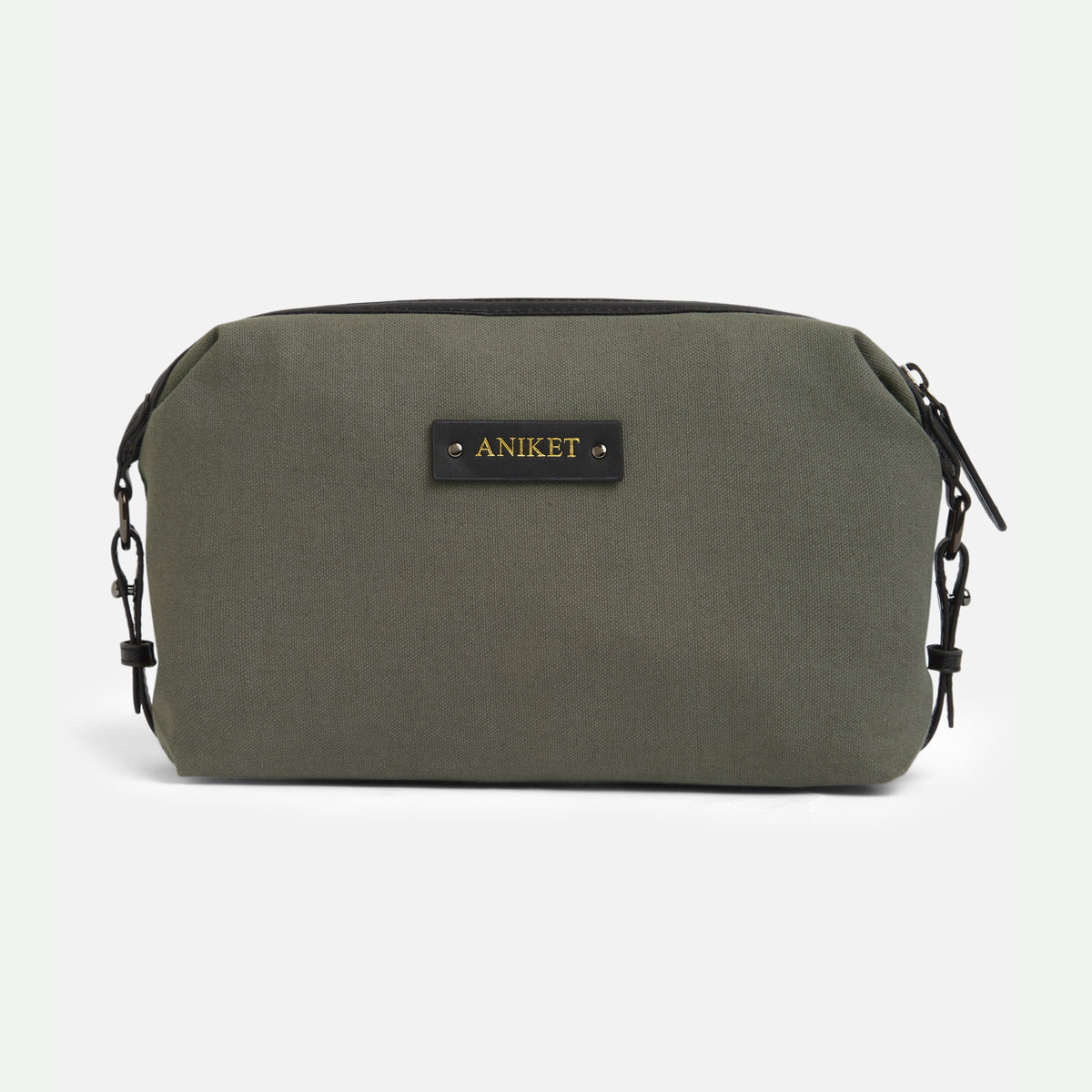 Personalised Canvas Pouch - Grey