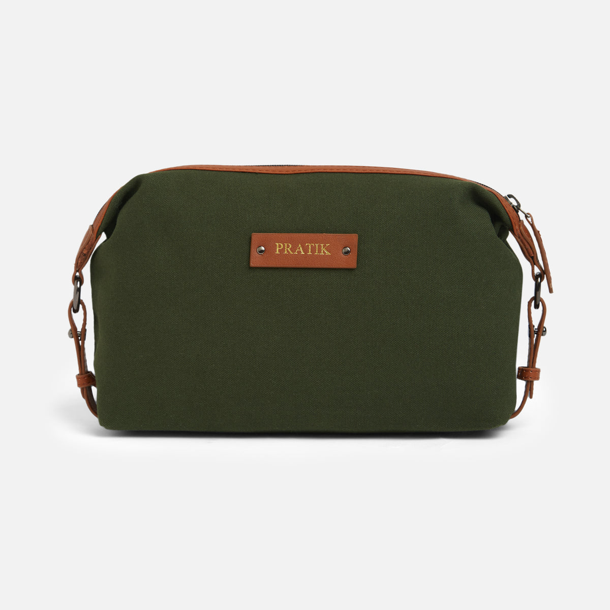 Personalised Canvas Pouch - Olive