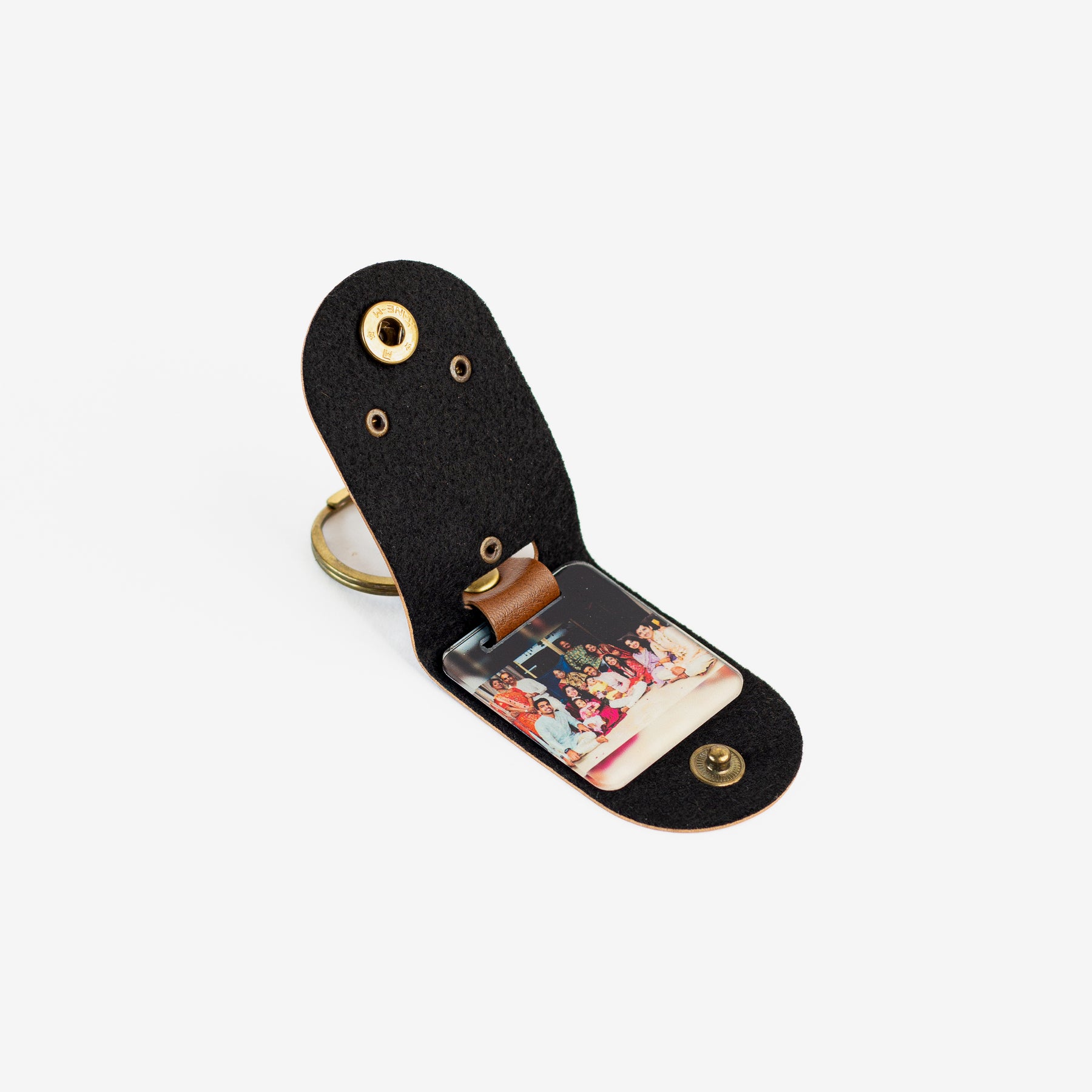 Personalised Photo Keychain - Tan