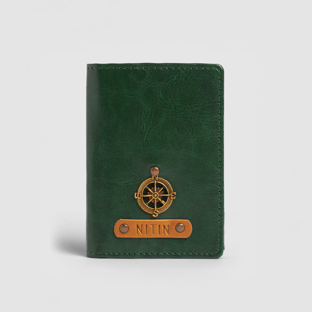 Personalised Card Holder Wallet - Forest Green With Charm