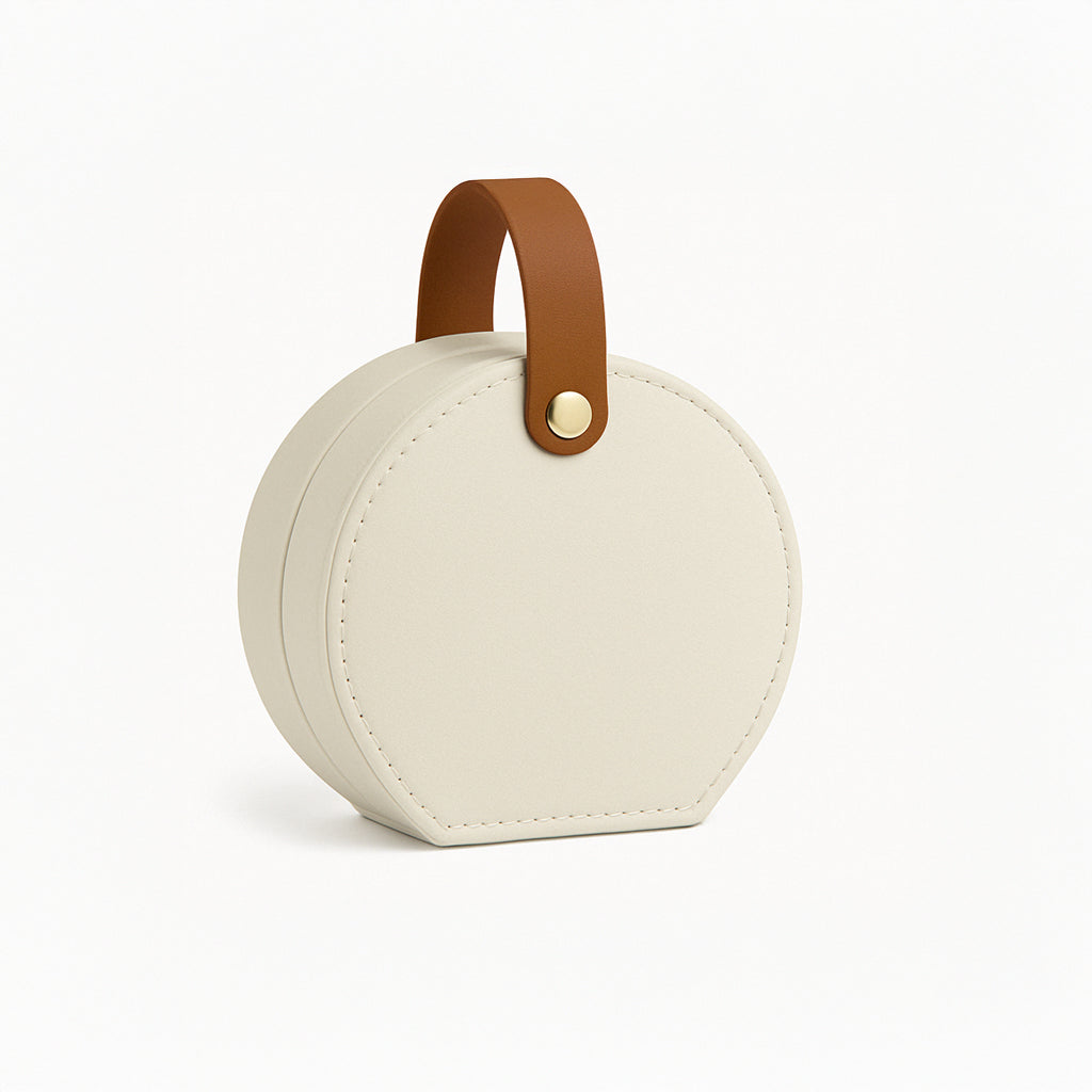 Stella Zip Travel Jewellery Box | Compact & Stylish Organizer- White