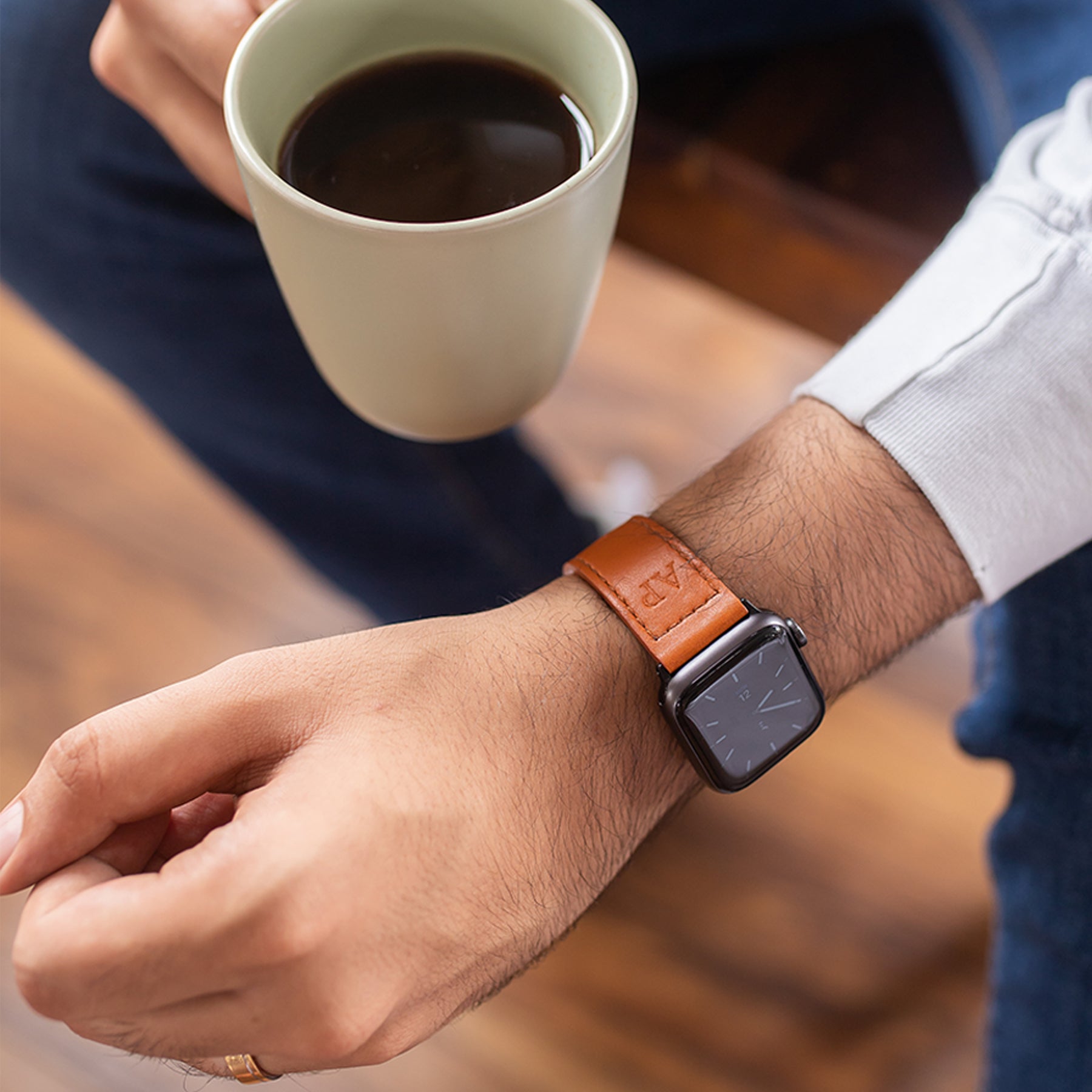 Personalised Apple Watch Band|Strap - Tan (38/40/41mm)