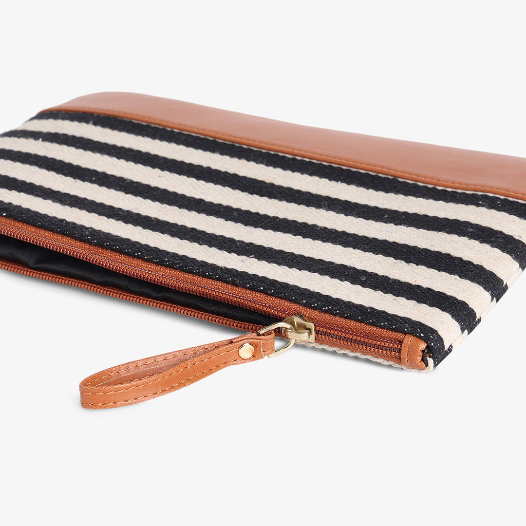 Personalised Flat Pouch - Classic Stripes