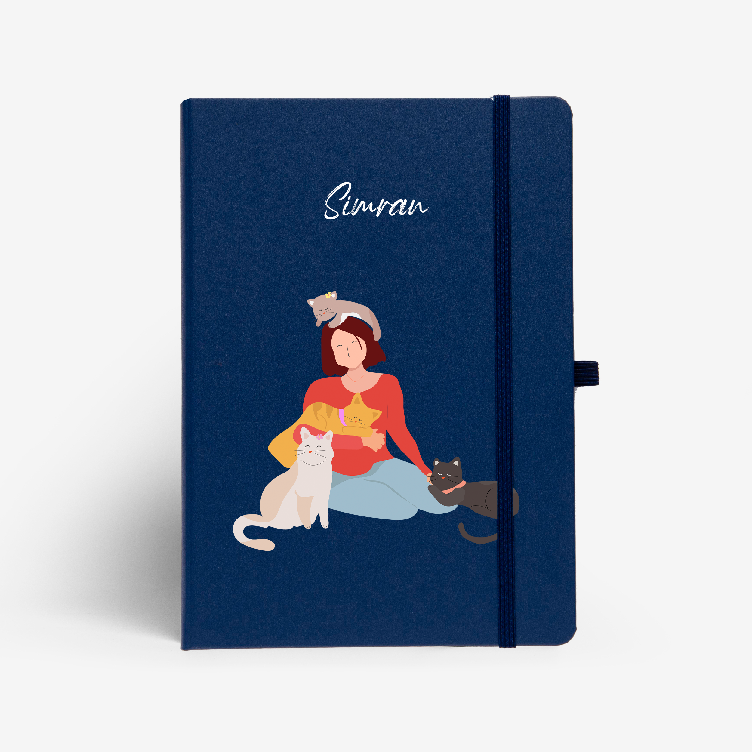 Personalised Hardbound Notebook - Cat Lady