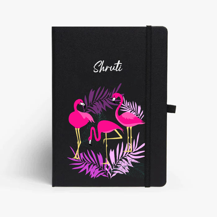 Personalised Hardbound Notebook - Flamingo It