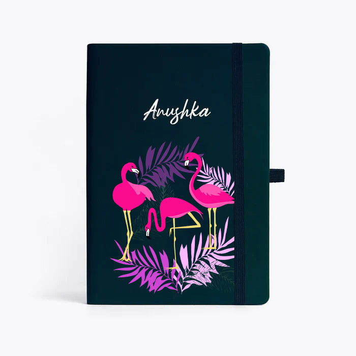 Personalised Hardbound Notebook - Flamingo It