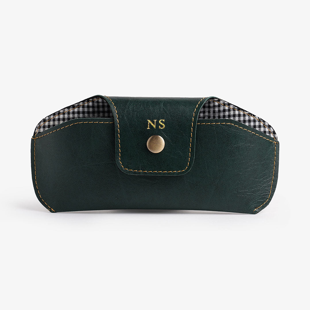 Personalised Eyewear Case - Forest Green