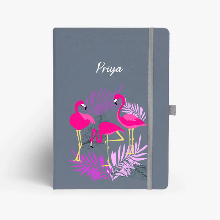 Personalised Hardbound Notebook - Flamingo It