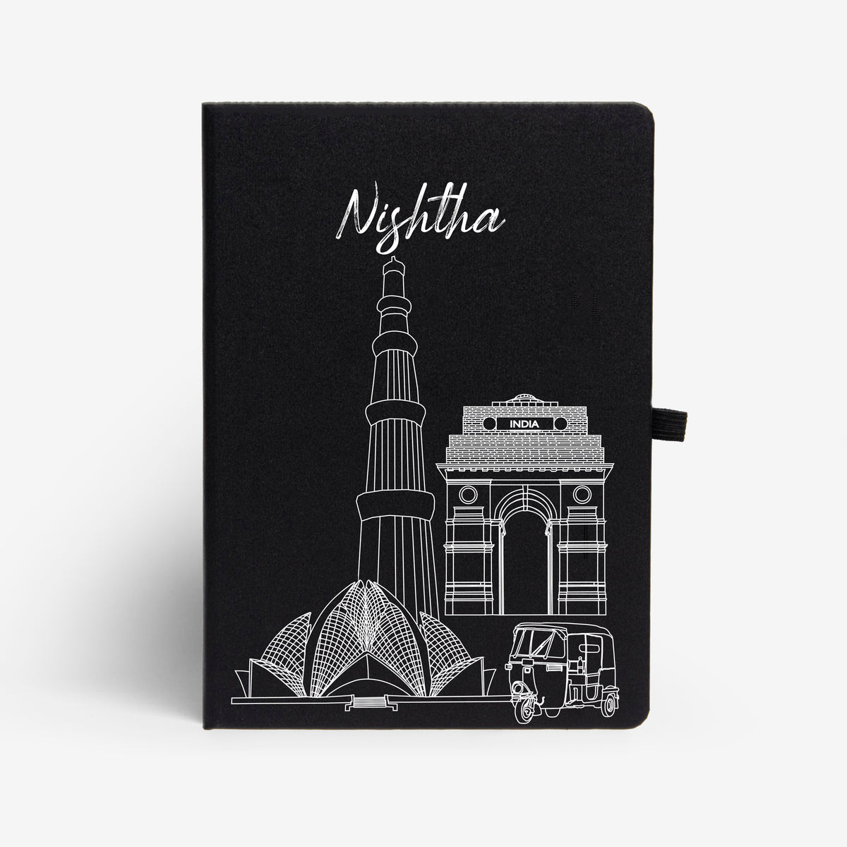 Personalised Hardbound Notebook - Postcards from India - Delhi