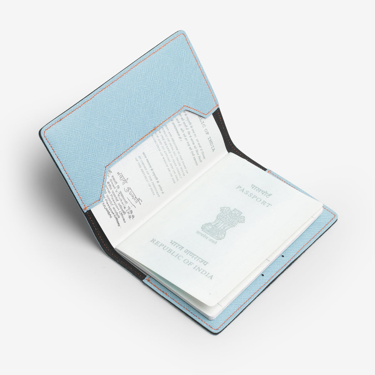 Personalized Passport Cover - Mint Blue