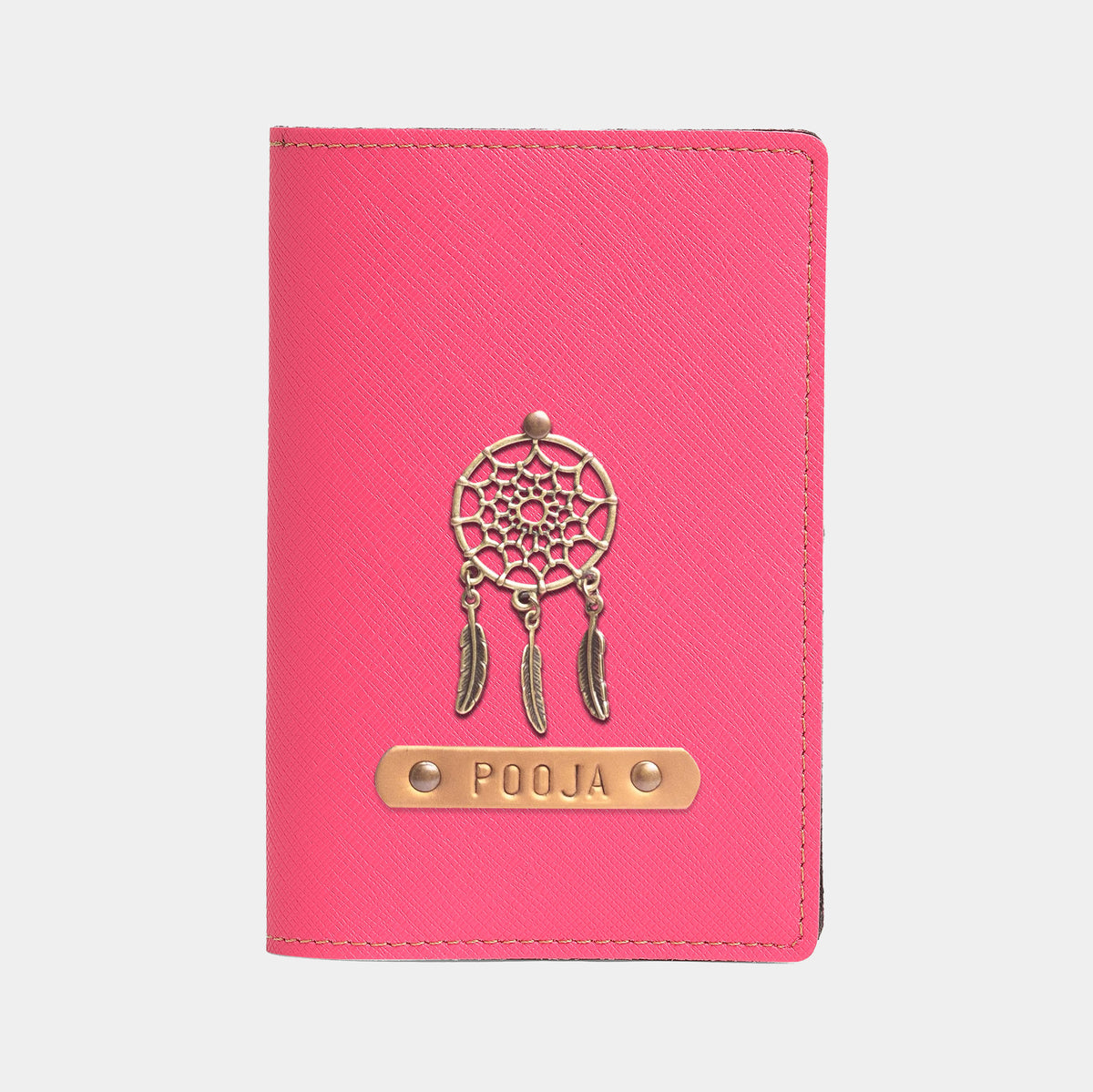Personalized Passport Cover - Dark Pink
