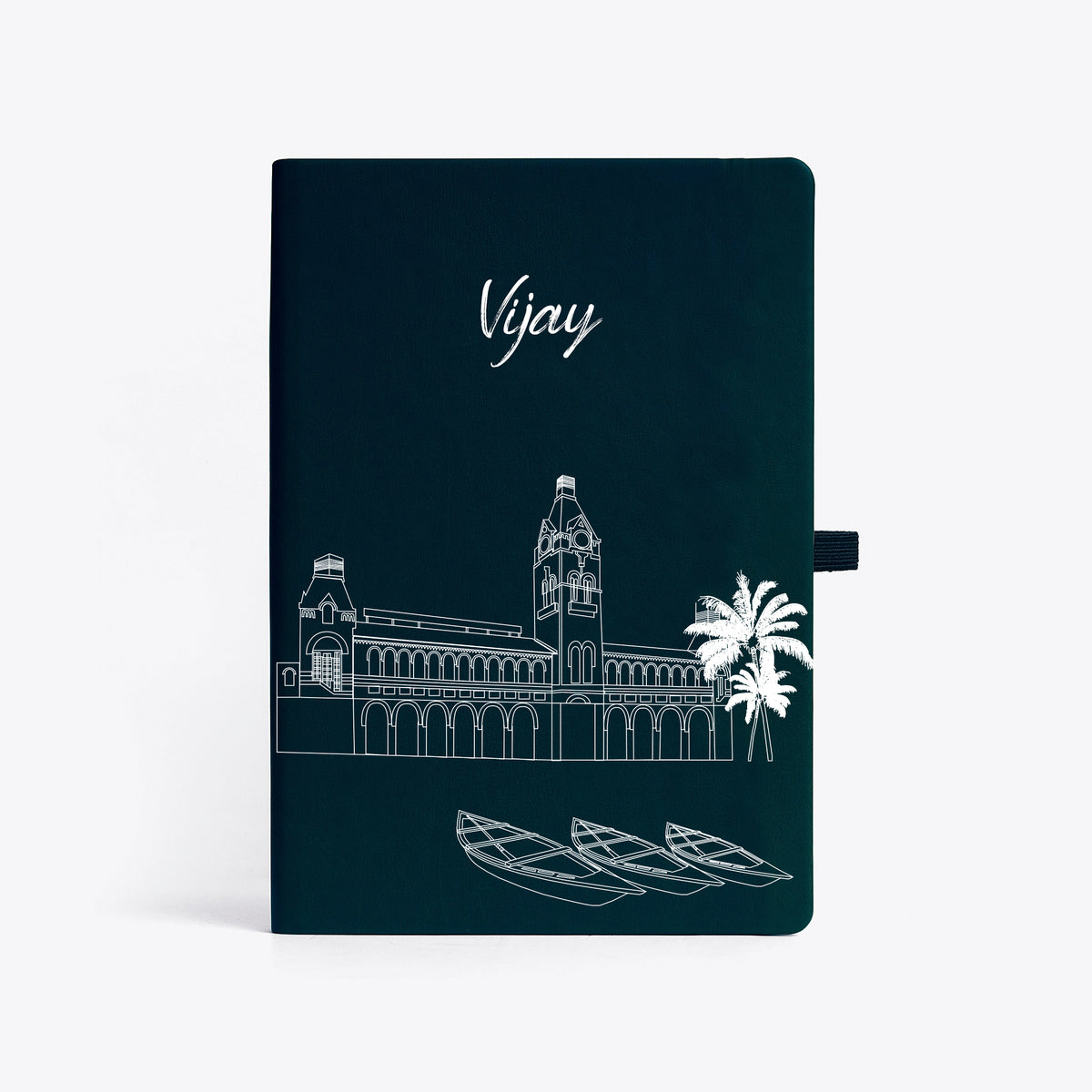 Personalised Hardbound Notebook - Postcards from India - Chennai
