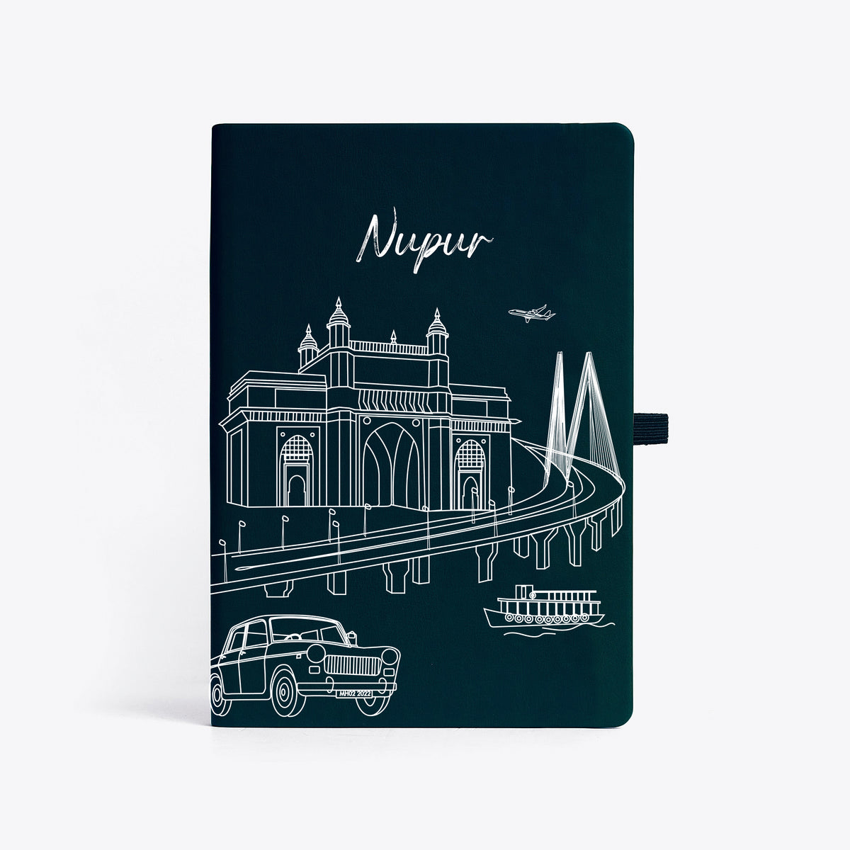 Personalised Hardbound Notebook - Postcards from India - Mumbai