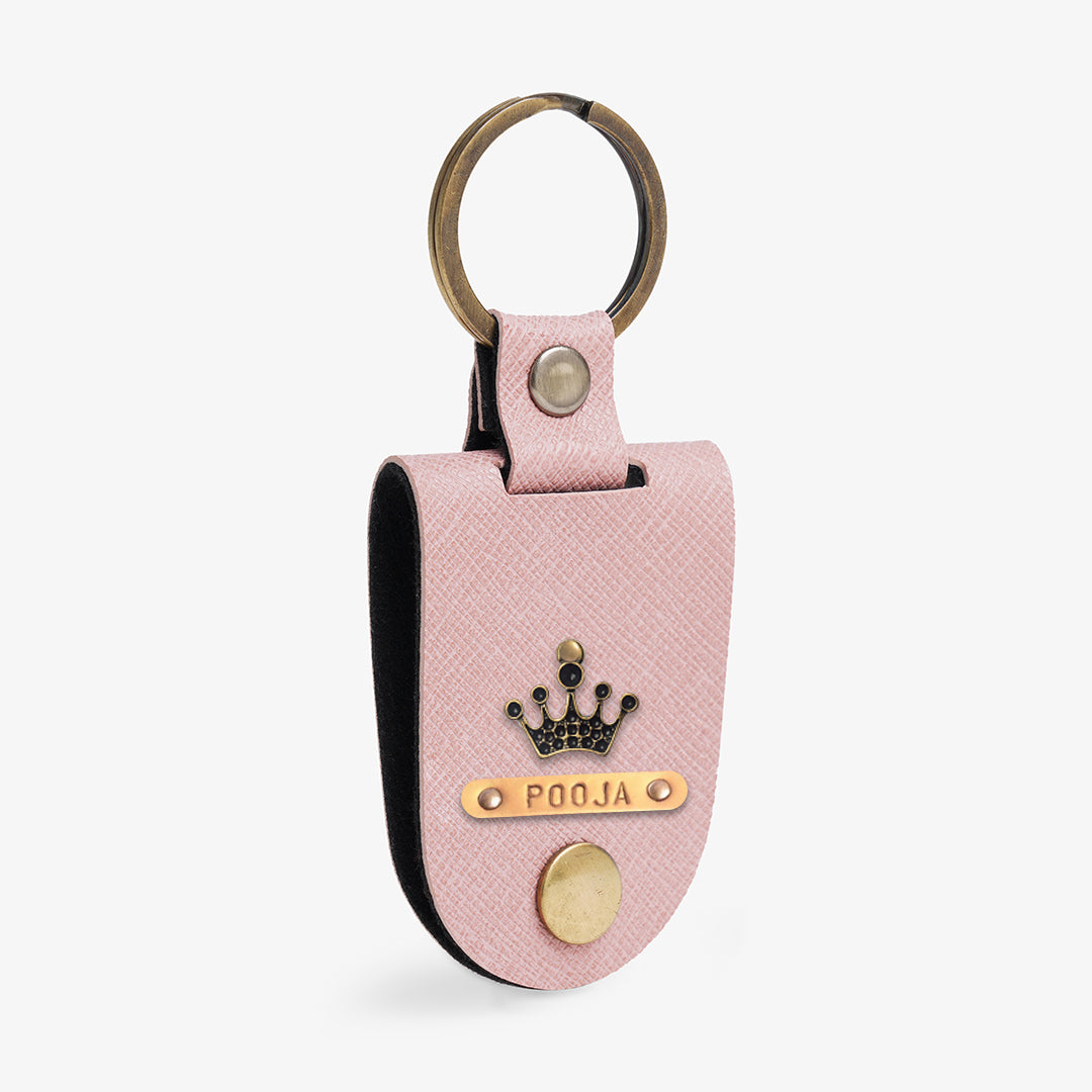Personalised Photo Keychain - Salmon Pink