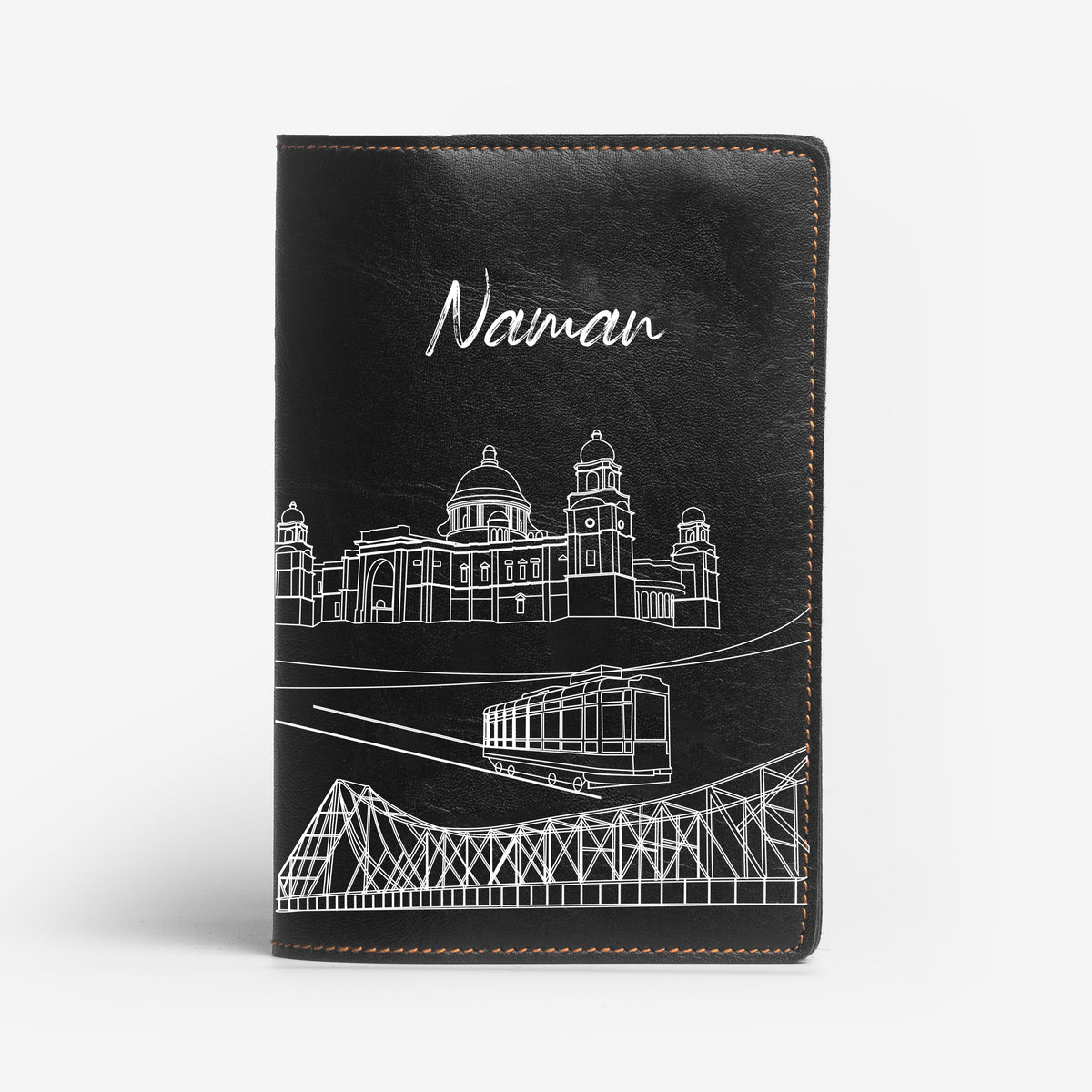 Personalized Passport Cover - Postcards from India - Kolkata