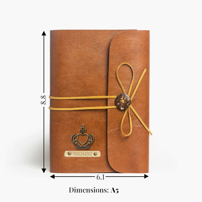 Personalised Thread Diary - Tan