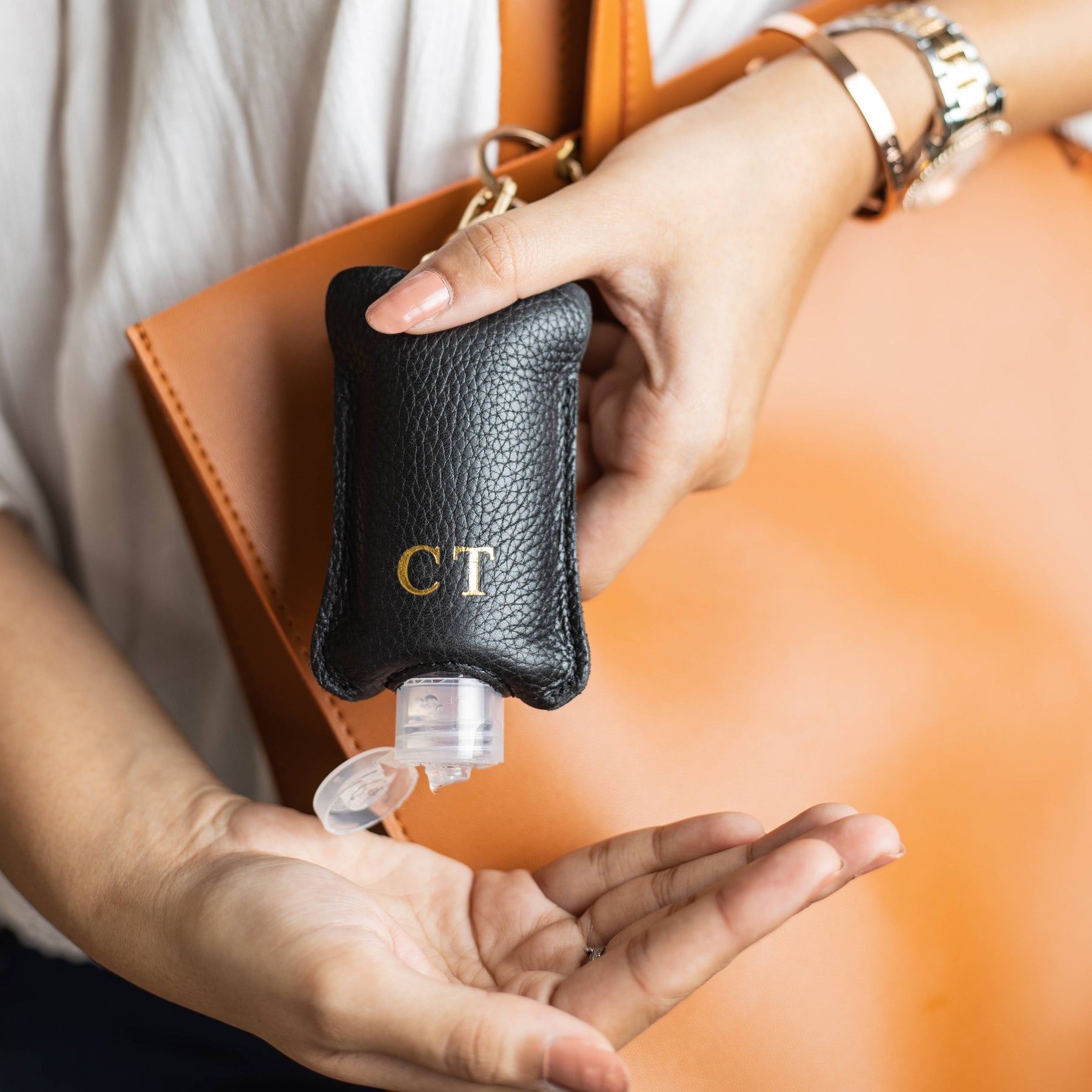 Personalised Sanitizer Cover - Black