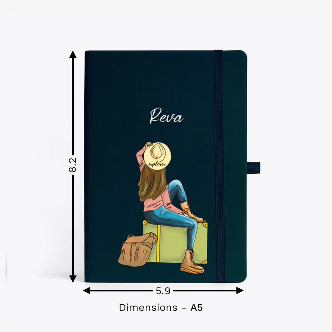 Personalised Hardbound Notebook - Wanderlust