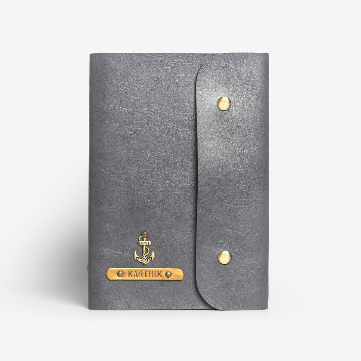The Messy Corner Diary Personalised Button Diary - Grey