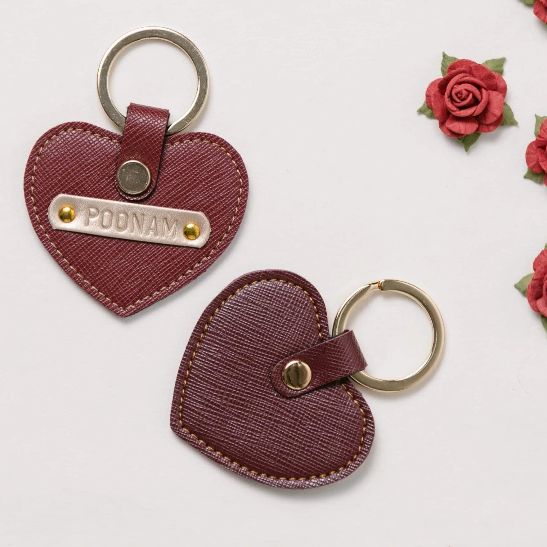 The Messy Corner Keychain Personalised Heart Keychain