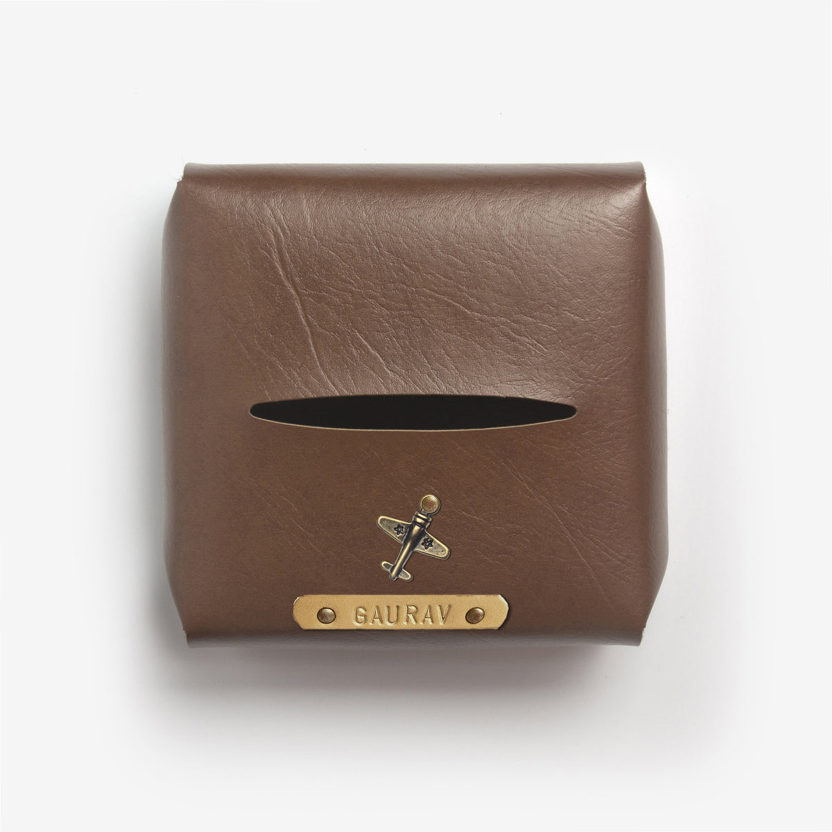 The Messy Corner Tissue Paper Holder Personalised Tissue Paper Holder - Tan