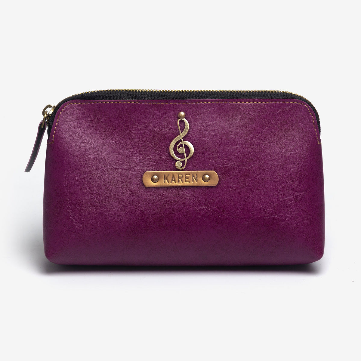The Messy Corner Pouches Personalized Carry All/Makeup Pouch - Magenta