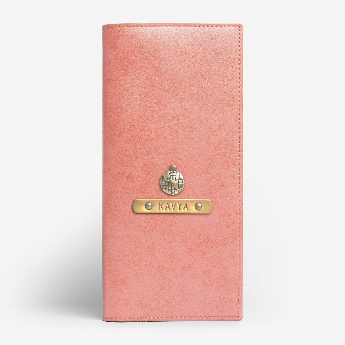 The Messy Corner Travel Wallet Personalized Travel Wallet - Peach