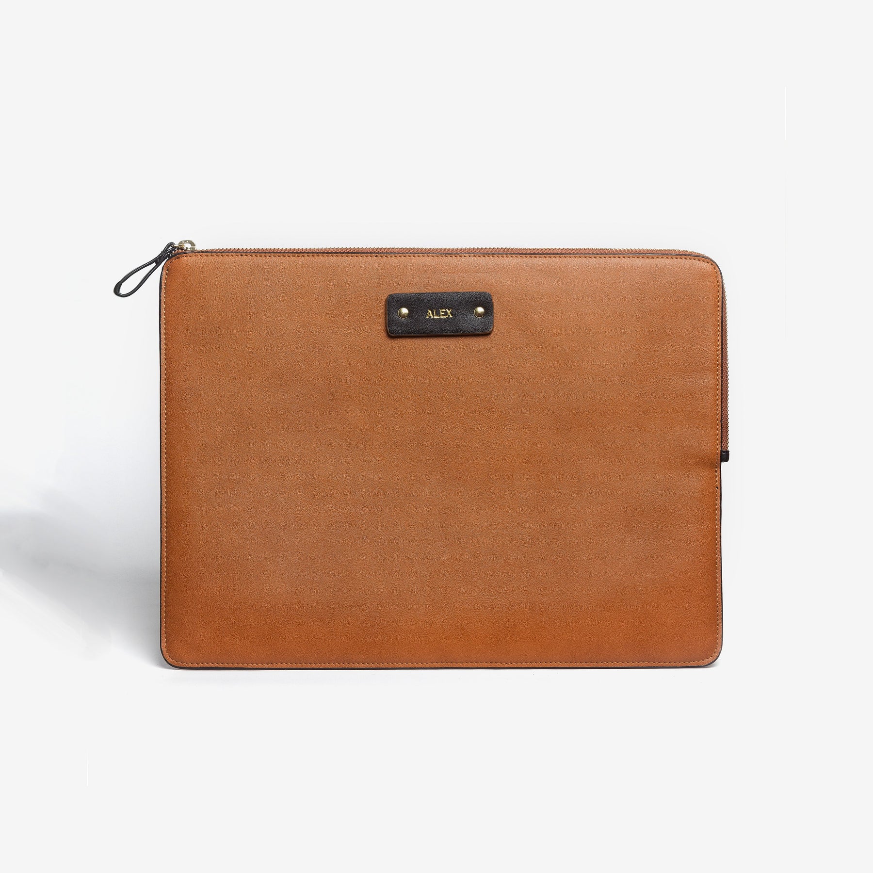 Personalized Vegan Leather iPad Sleeve - Chestnut