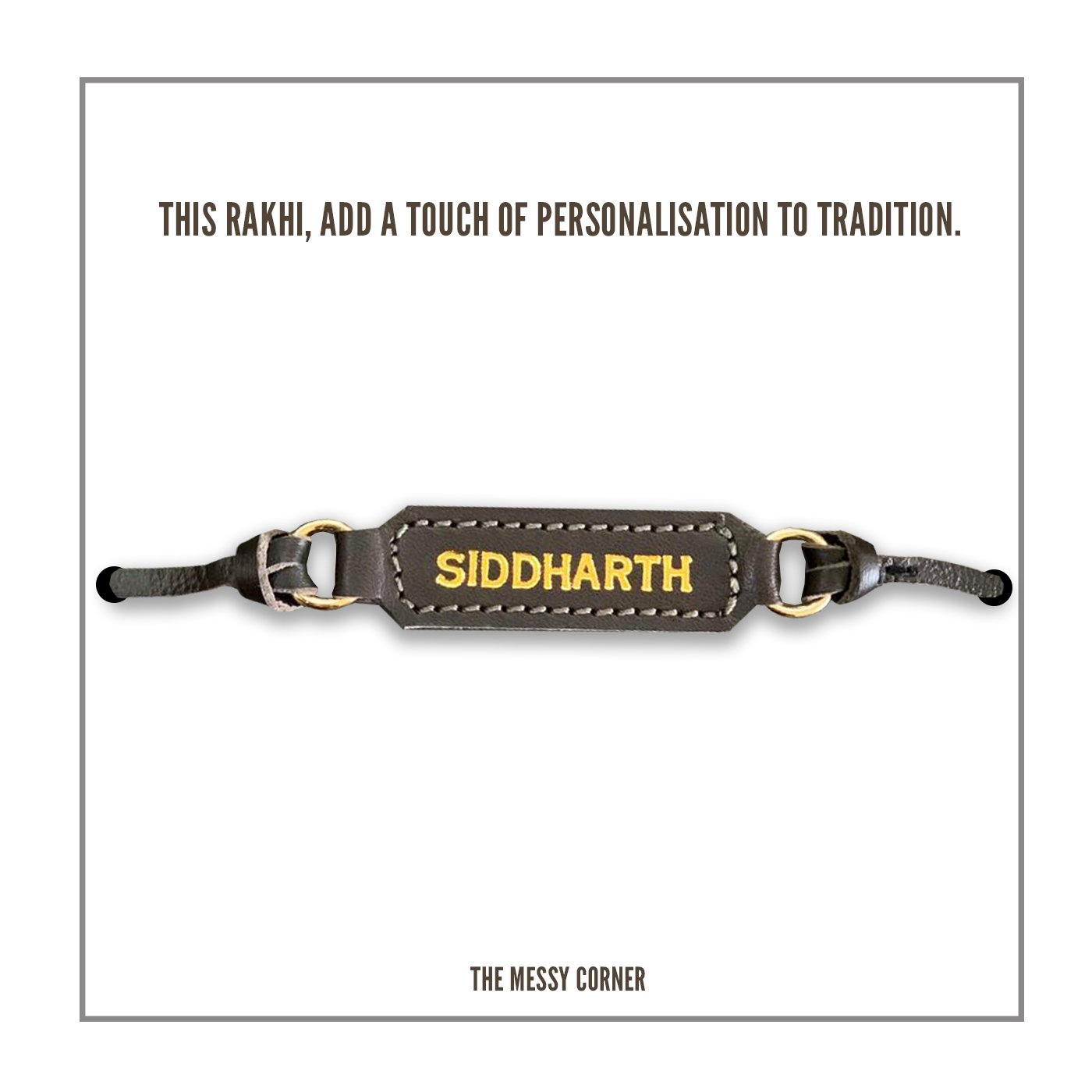 The Messy Corner OPTIONS_HIDDEN_PRODUCT Dark Brown Rakhi - Color Selected