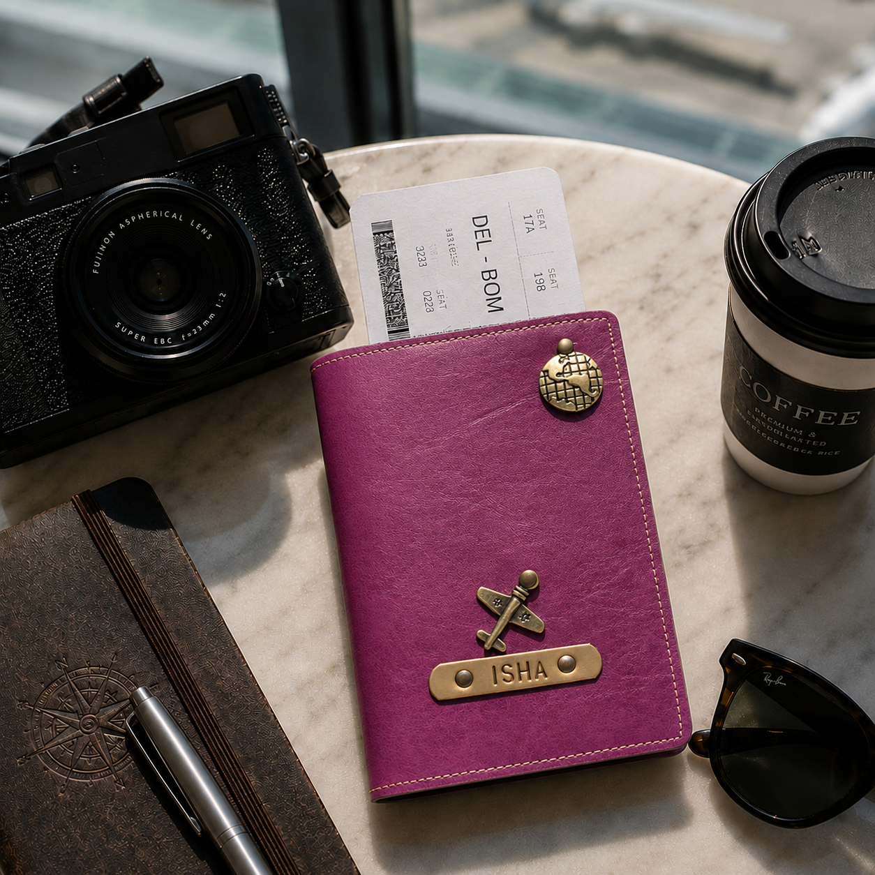 Personalized Passport Cover - Magenta