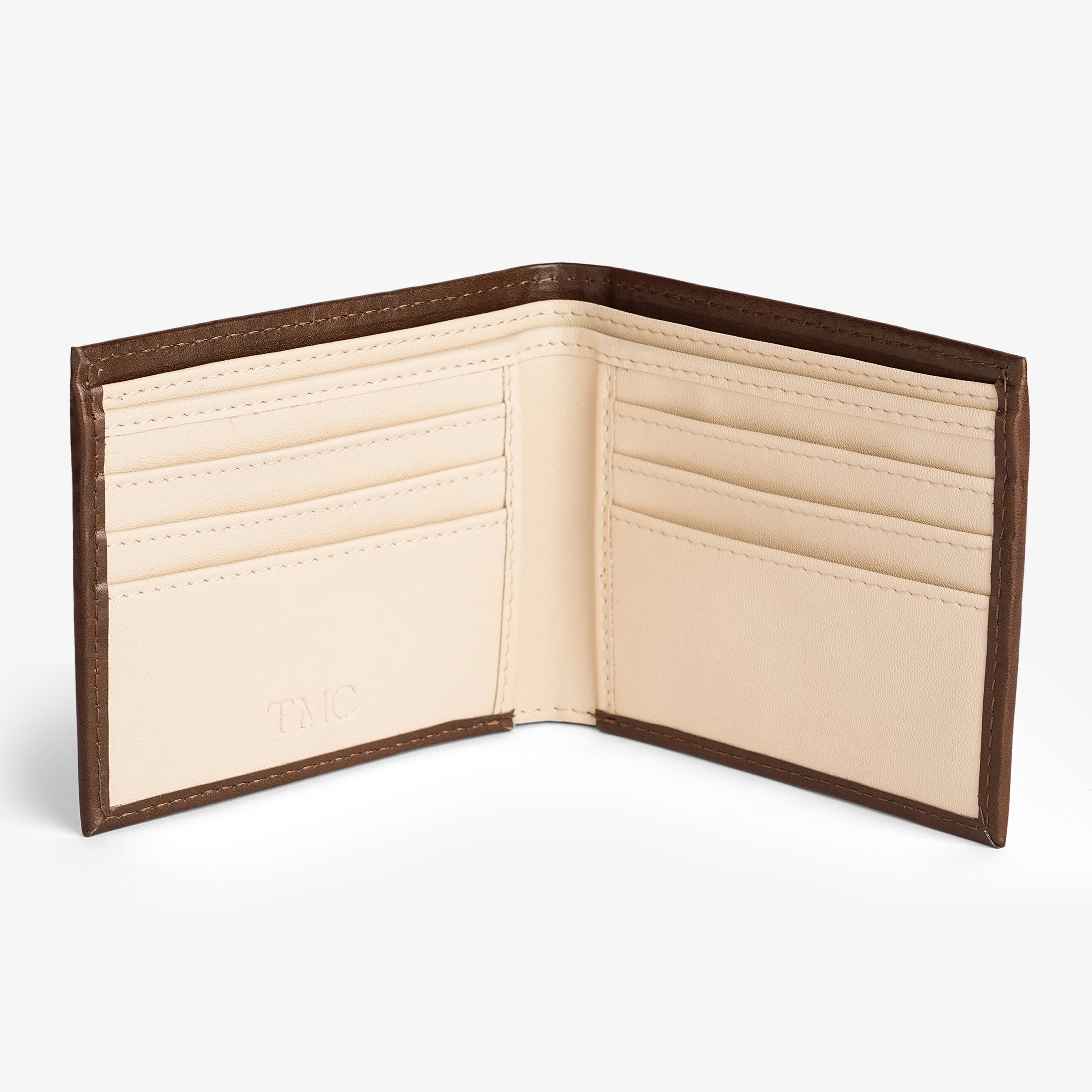 Personalised Mens Wallet with Charm - Chocolate Brown